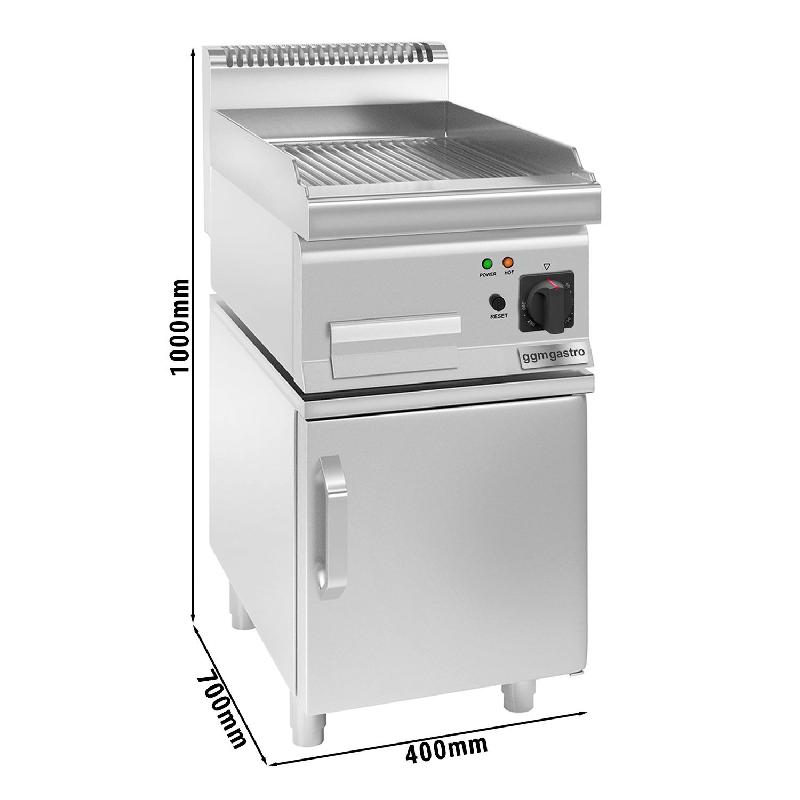 Plaque de cuisson électrique - 3,6 kW - Rainurée - avec sous-structure à 1 porte  - Mario 700 | GGM -EBGK400-E-UBK400-E_3