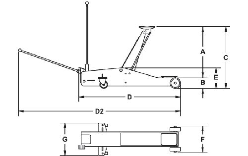 Rh135 - Cric rouleur hydraulique en aluminium - Rodcraft - capacité 1,3T - léger et compact_3