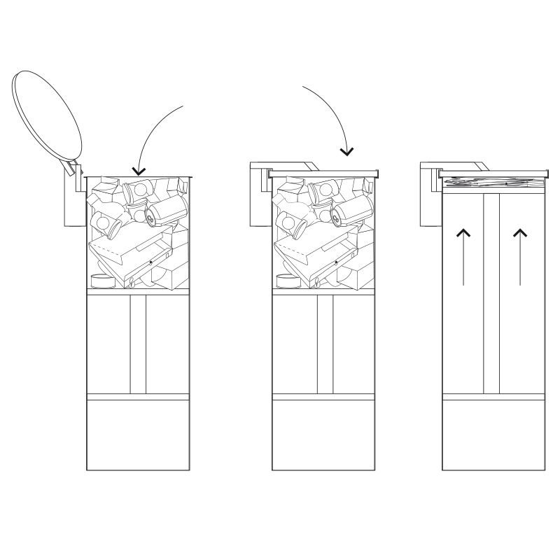 Appareil de compression de déchets recyclables avec puissance hydraulique