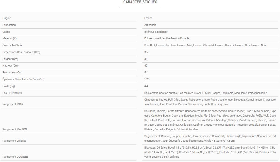 Caisse de rangement en bois déco S4 au design minimaliste