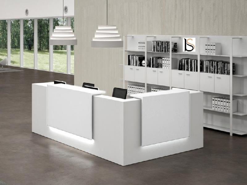 Banque d'accueil d'angle Z2 - Officity - 225, Blanc mat_3