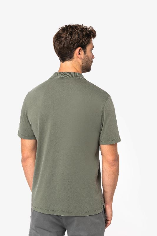 Polo écoresponsable délavé en jersey homme - 100% coton biologique - Réf: NS201 - Native Spirit_3