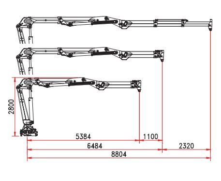 W 150 S3 grue auxiliaire - Bob Spa - Capacité de levage 150 kNm - Extensions hydrauliques et stabilisateurs_3