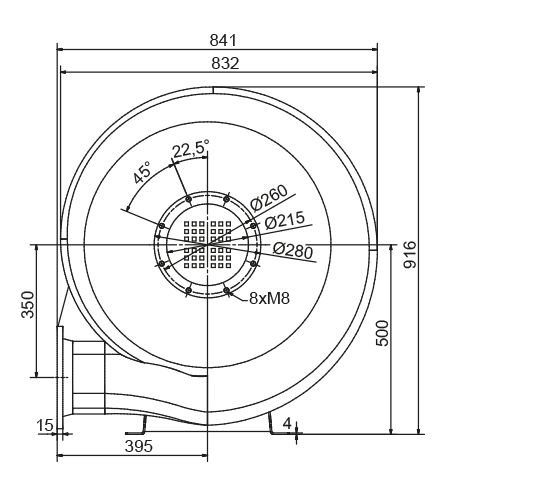 Ventilateur radial Atex RD 8 - Elektror - jusqu'à 90 m³/min et 6.800 Pa - zones 1, 2 et 22_3