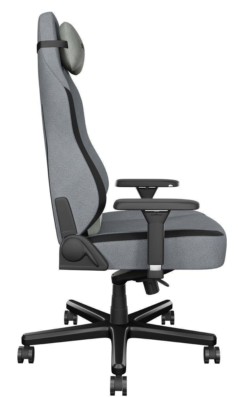 Siège réglable en tissu déperlant - ORAXEAT TK800F - Gris clair / Noir - Mousse haute densité 55 kg/m3 - Réf : ORX_TK800F_LGBK_3