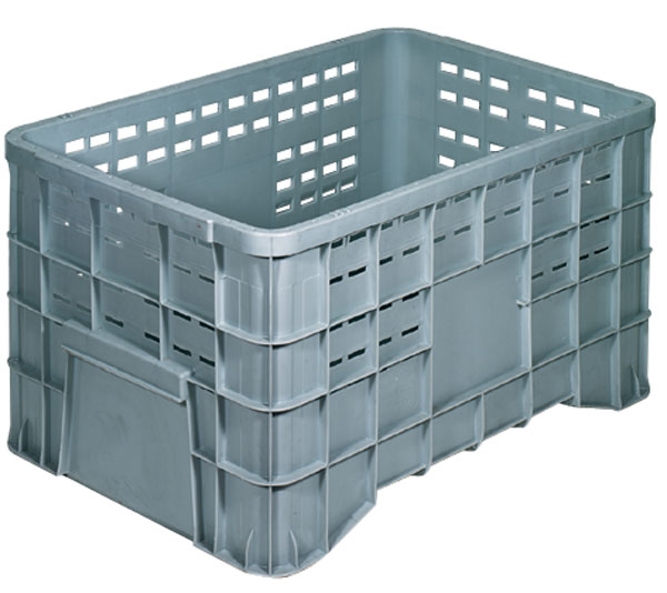 Caisse-palette plastique 1040x640 mm - Plusieurs hauteurs disponibles, option ajourée, roues et couvercles_3