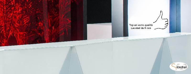 Banque d'accueil lumineuse Alpa - MDD - Blanc brillant_3