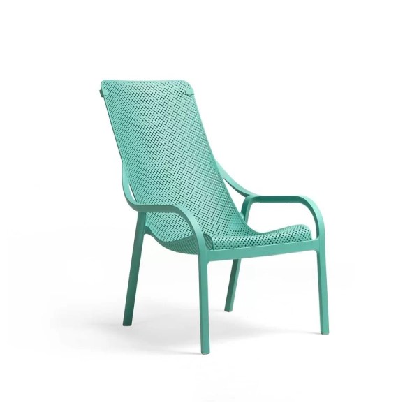 Fauteuil lounge en résine NET - Stamp - structure polypropylène renforcée et design perforé_3