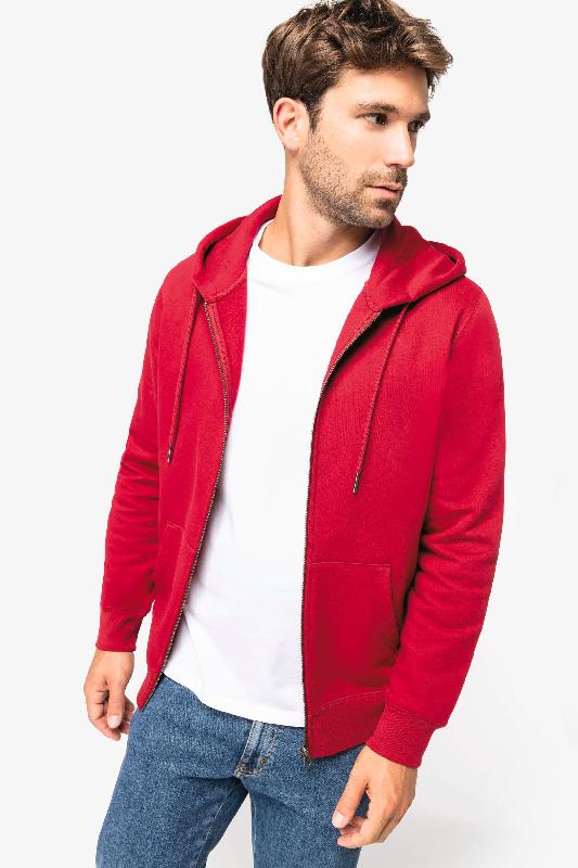 Sweat-shirt écoresponsable zippé à capuche unisexe - Native Spirit - Réf: NS402 - 85% coton biologique / 15% polyester recyclé_3