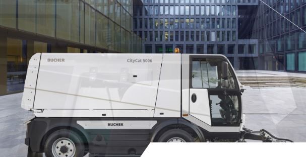 Machine de voirie Citycat 5006 avec quatre roues directrices sélectionnables