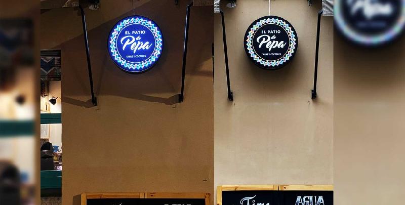 Enseigne caisson rond lumineux - extérieur/intérieur - éclairage LED professionnel - façade personnalisée_3