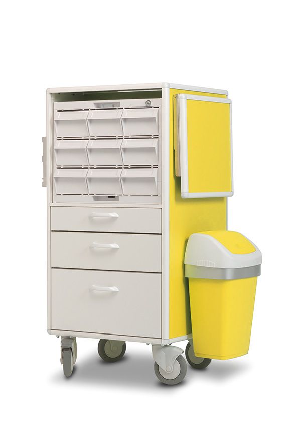 Carrydose CROM - Chariot informatique à structure en aluminium laqué - Support clavier amovible et options modulables_3