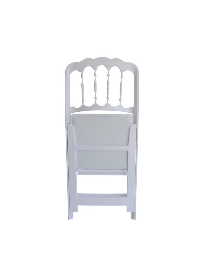 Malmaison - chaise pliante blanche en résine Napoléon III - Vif Furniture - usage intérieur/extérieur_3
