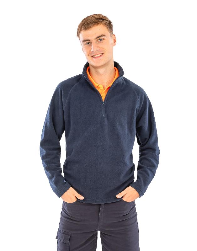 Micropolaire col zippé - Réf: R112X - polyester anti-boulochage, coupe sport confortable - marque Result_3
