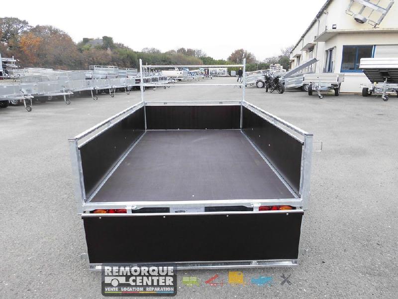 Remorque bagagère LIDER en bois - 1 essieu - PTAC : 500/750 kg - 251 x 133 cm - Référence MAGNUM EXPLORER 3500_3