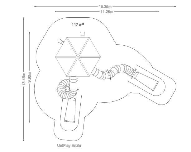 Structure multi-jeux 5 à 12 ans - Uniplay Enzia - 8061756 - Hags - Poteaux et panneaux bois - 9750 mm de hauteur_3