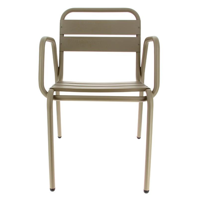 Fauteuil aluminium Avignon - MARRON_3