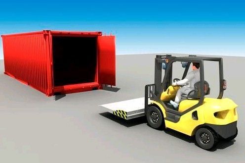 Rampe d'accès pour conteneur, avec poignées latérales et fourreaux en façade - Capacité 6.5 T - AZ RAMP HCRN-065_3