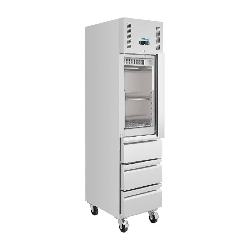 Armoire réfrigérée positive inox - 1 porte et 3 tiroirs - GN slimline série U - 292 L - Polar - UA113_3