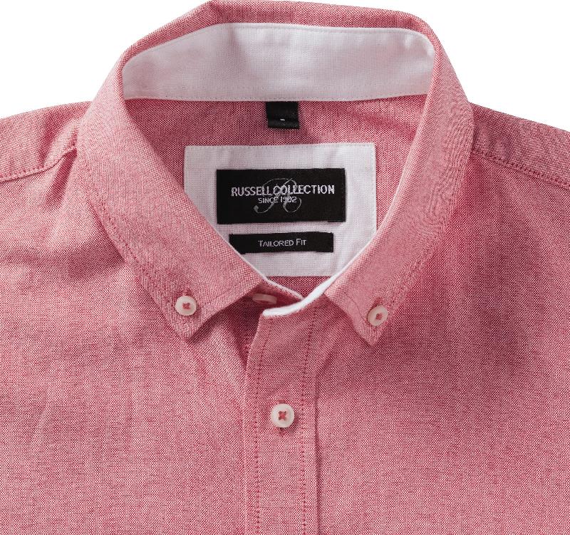 Chemise Oxford lavée manches longues - 100% coton, coupe cintrée, Réf: RU920M - Marque Russell_3
