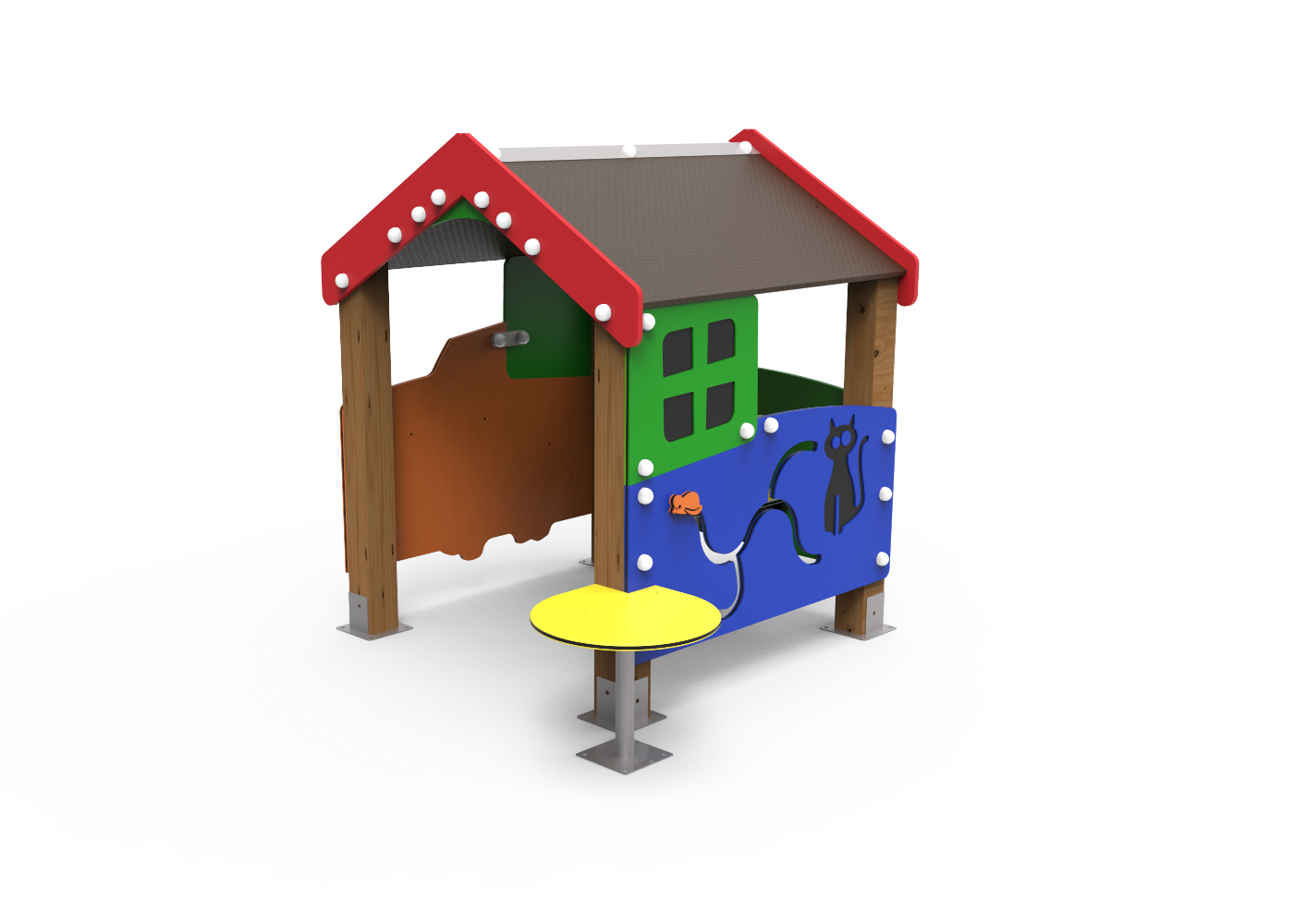 Équipement pour aires de jeux Vila JEDU01 - collection EDUCA - structure en bois lamellé et panneaux ECOPLAY_3