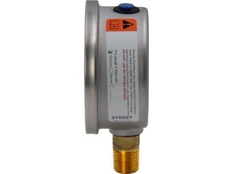 G2512L, Manomètre, 63 mm Face, Raccordement Vertical, Bain de glycérine, 20 bar pression maximale_3