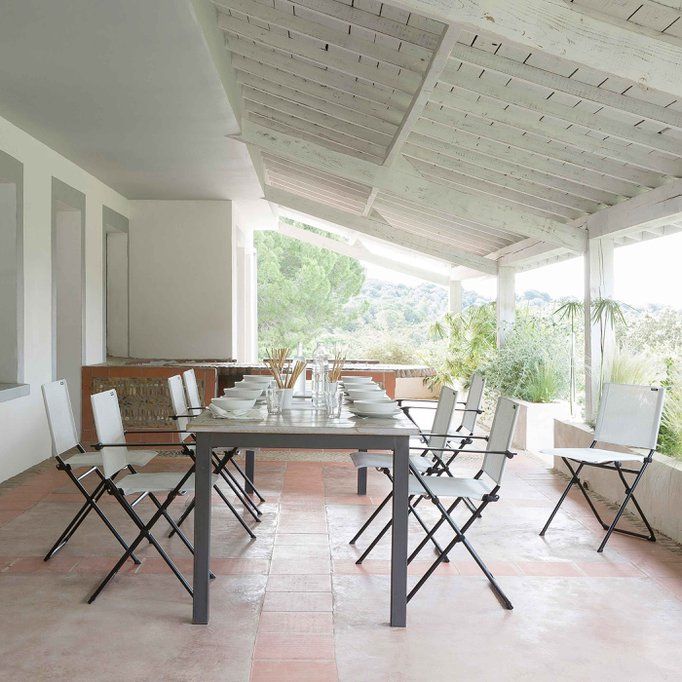 LFM2640_6900 - Chaise pliante Anytime Batyline Duo Ecume - Lafuma - structure acier galvanisé_3