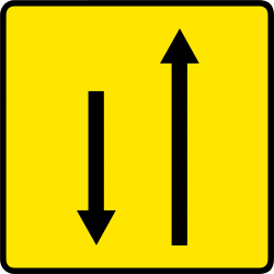 Panneau de voirie temporaire KD9 ex4 - Changement de chaussée ou de trajectoire_3