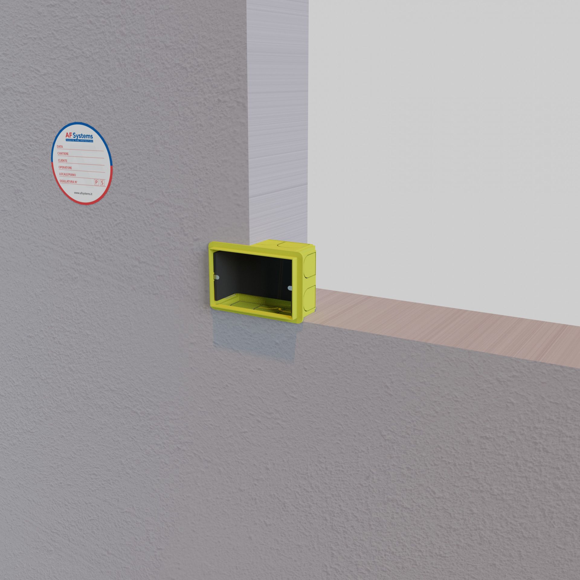 Bande coupe-feu pour boîtes électriques standards - AF E-BOX EI 120 certifiée EN 1366-3_3