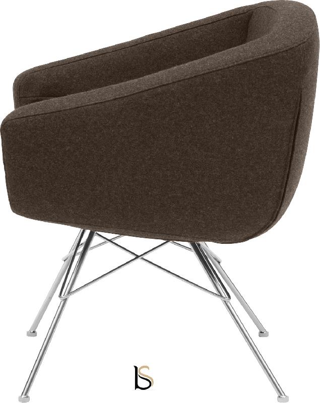 Fauteuil AIKO - Softline - Felt marron fonce 635_3