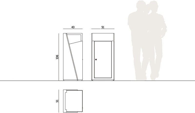 Poubelle publique - 003343 - Intal - Komserwis - capacité 70 L - design Aneta Bolisęga_3