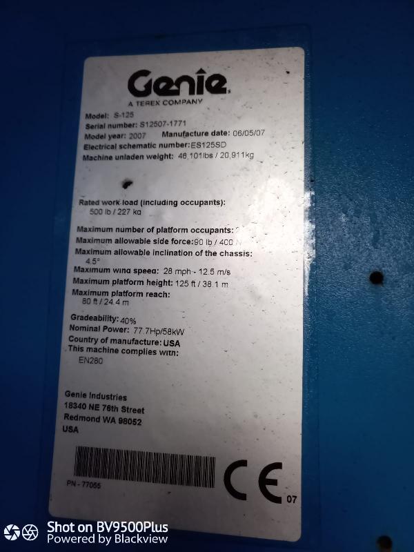 Nacelle telescopique GENIE s125 occasion_3