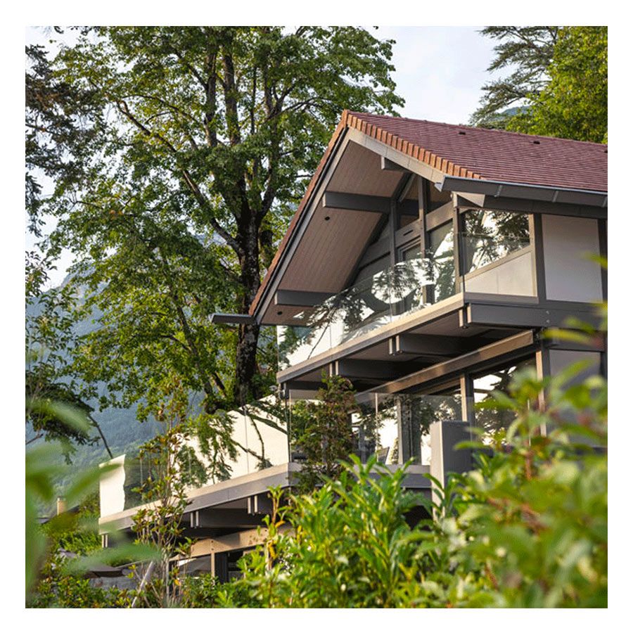 Système de fixation au sol pour garde-corps en verre