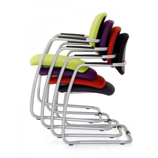 Fauteuil de réunion tissu, Roméo - Sitek - Gris_3