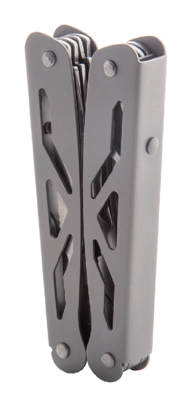 Outil multifonctions en acier inoxydable - 9 fonctions avec étui en polyester - Couleur gris_3