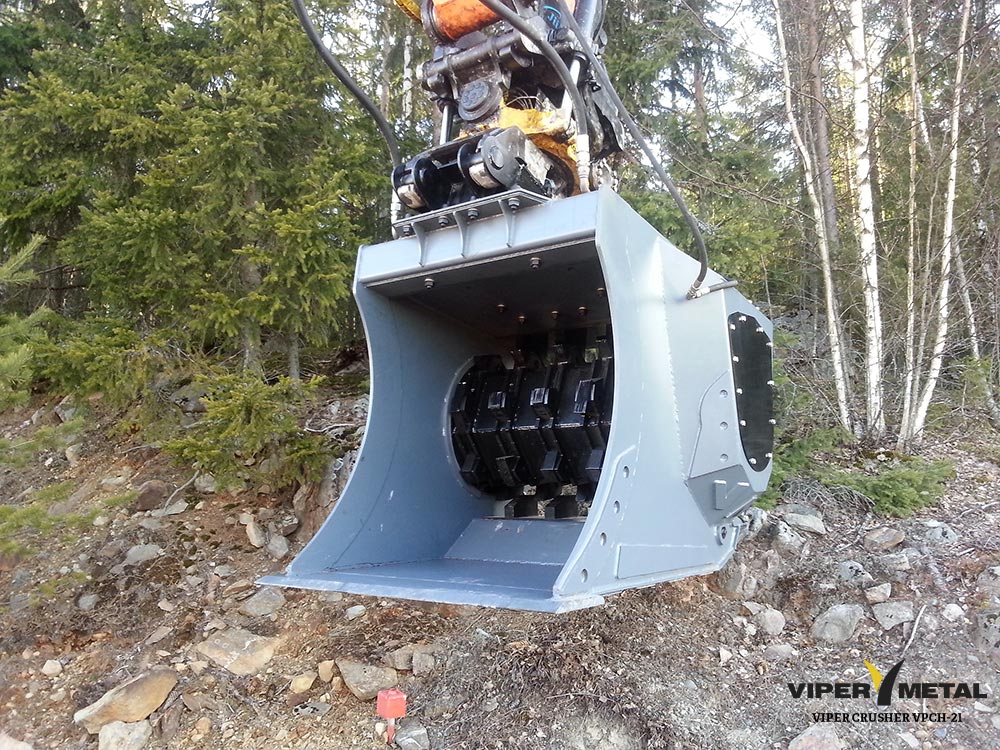 Godets concasseurs Vipermetal VPCH-21 - broyage des déchets de construction et démolition_3