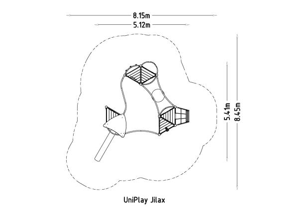 Structure multi-jeux pour enfants 5 à 12 ans - Uniplay Jilax - 8049116 - Hags - Poteaux bois et panneaux bois_3