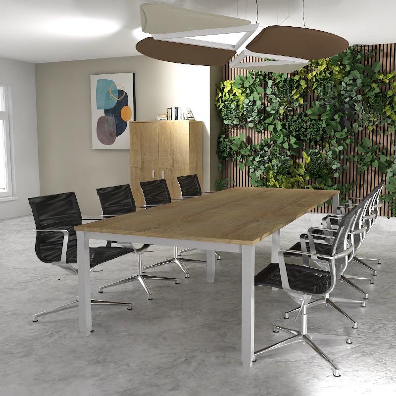 Table de reunion tempo 8-10 personnes - MOBEL LINEA - alu, 300, chêne veiné_3