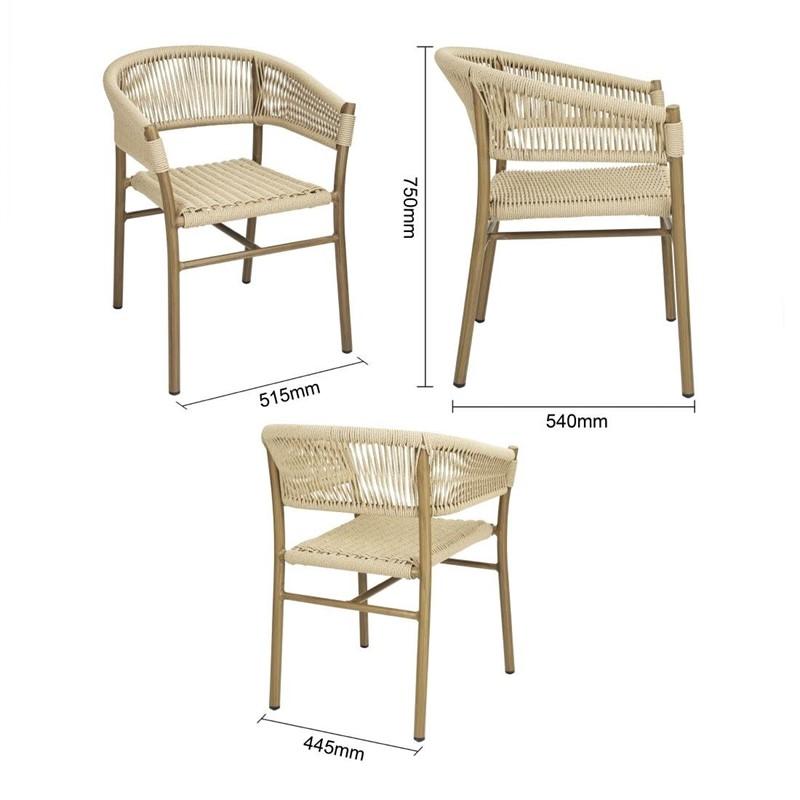 Fauteuils en corde naturelle tressée Florence - Lot de 2 - FU532 | Bolero_3