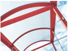 Abri fumeur fonctionnel - VOÛTE M - Protection contre intempéries - Dimensions 2500 à 5000 mm_3