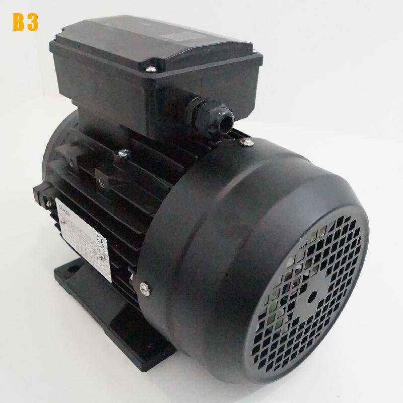 Moteur électrique monophasé 220v - 0,37 kW / 0,5 CV - 1500 tr/min - Bride B3 - Condensateur permanent CEMER MY7124B3_3