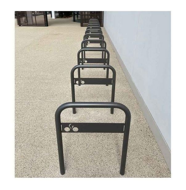 Arceau Vélos Simple - Hauteur 850 mm - Largeur 700 mm - Tube acier Ø 50 mm - Tôle Signalétique Vélo 5 mm_3