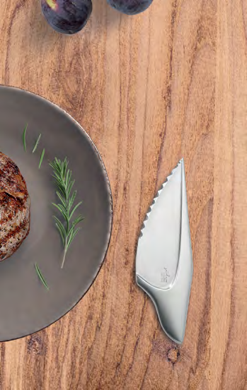 Couteau à steak Silex - inox 18/10 - design préhistorique - longueur 185 mm_3