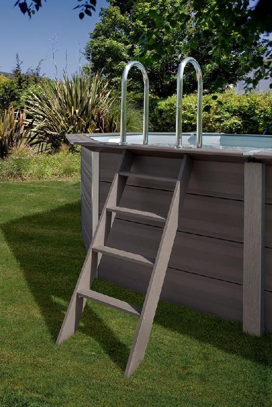 Piscine ovale composite 6,64 x 3,86 x H.1,24m - filtration à sable 6m³/h - projecteur LED inclus_3