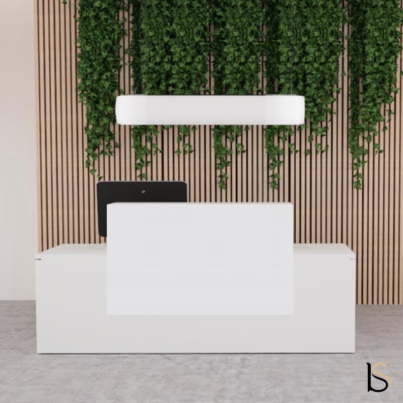 Bureau réception Pano Ofitres avec façade de couleur. - 180, Blanc brillant_0