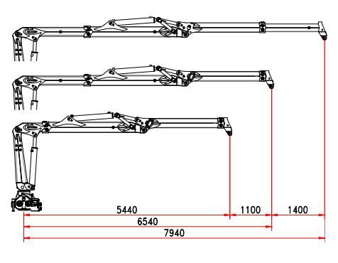 R 130 S2L Grue auxiliaire - BOB SPA - Capacité de levage 130 kNm - 7,94 m d'extension hydraulique_3
