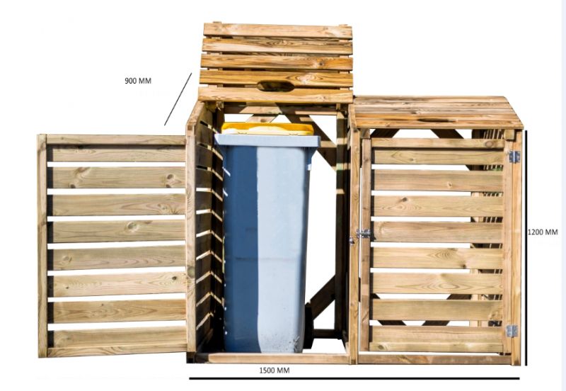 Ref. Cp 15090 - cache-conteneurs et abris poubelle - foresta - hors-tout: 1,50 x 0,90 m_3