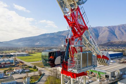 Grue à tour à flèche relevable CTLH 192-12 - Terex - longueur de flèche max. 55 m - capacité max. 12 t_3