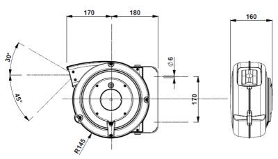 Enrouleur électrique automatique à ressort - 10 mètres - cliquet supprimable - P510 - IP42 - câble H05VV-F 3G2,5 mm²_3