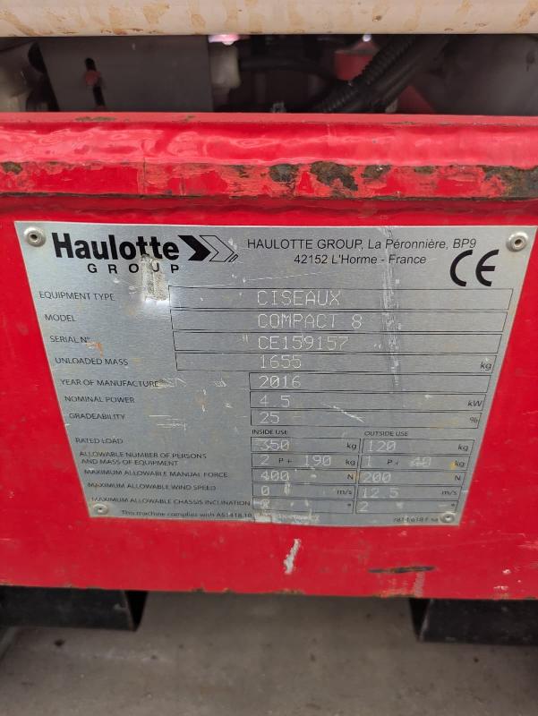 Nacelle ciseaux HAULOTTE compact 8 occasion_3